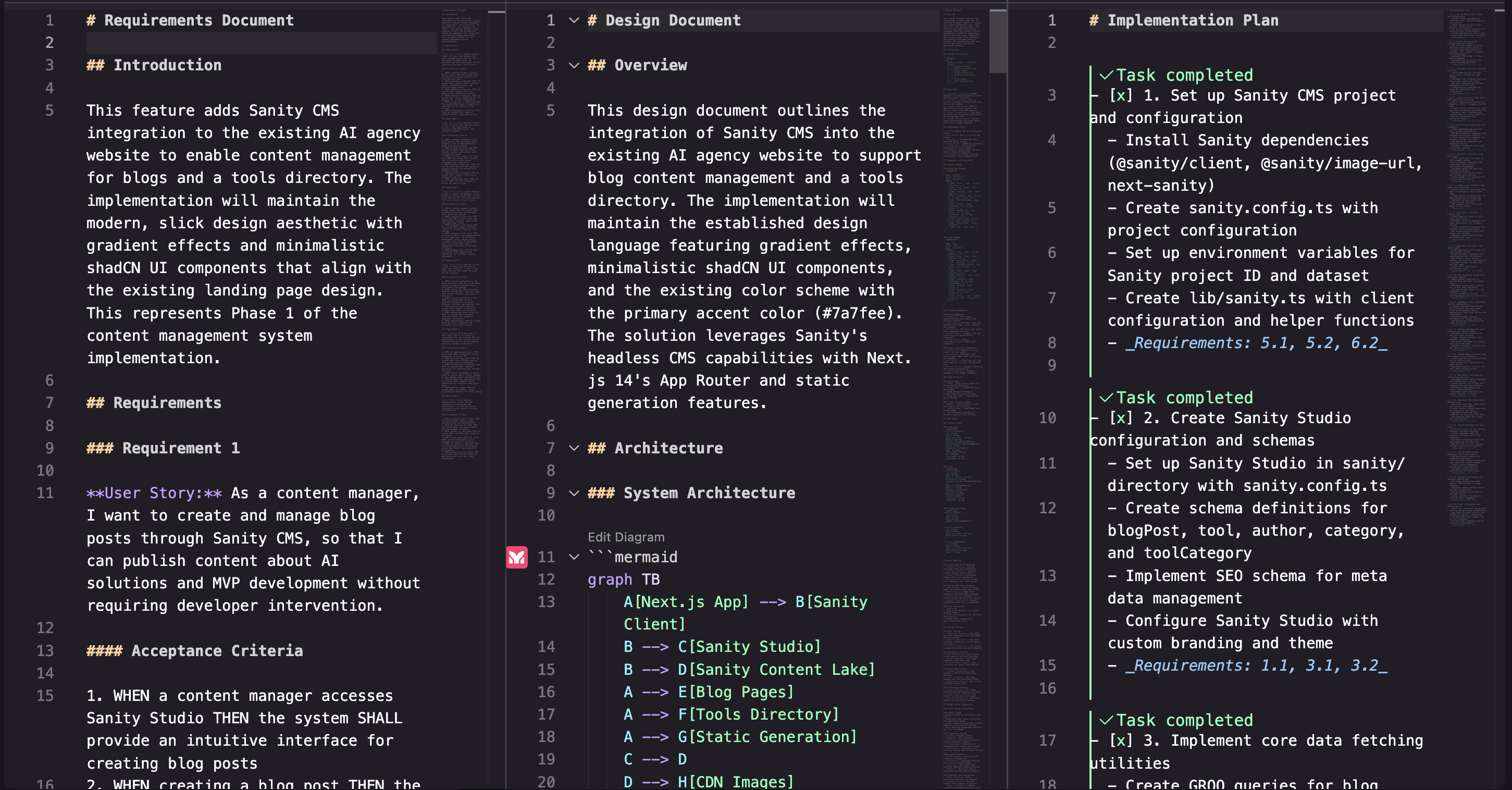 Landing page preview